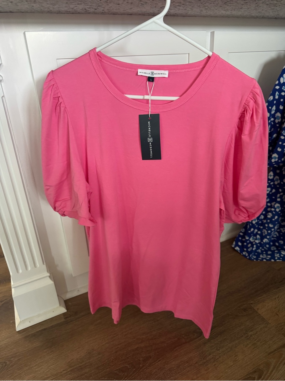 Michelle McDowell Pink Puff Sleeve Tee